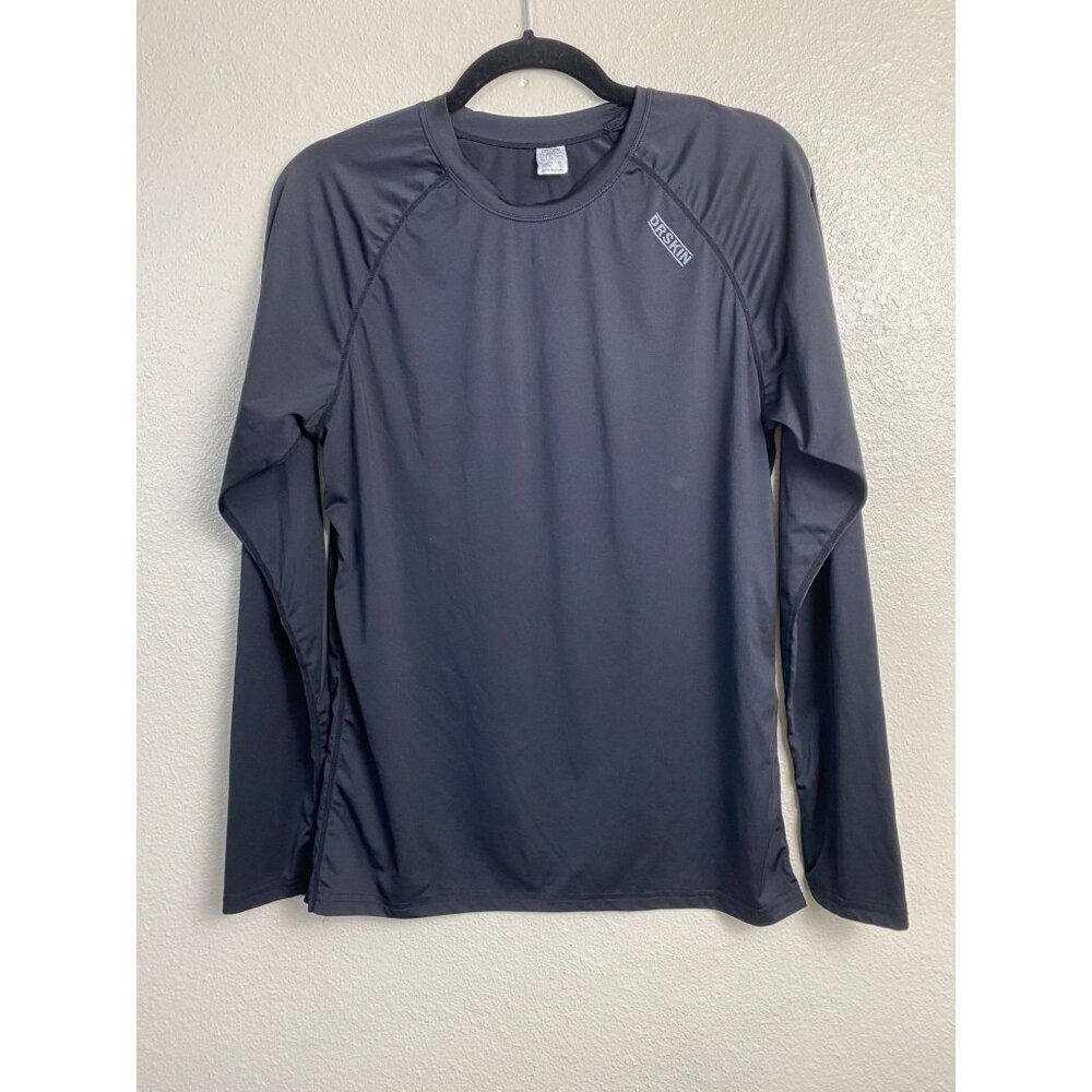 DRSKIN Perforrmance Mens Long Sleeve Top Size Large Black Stretch